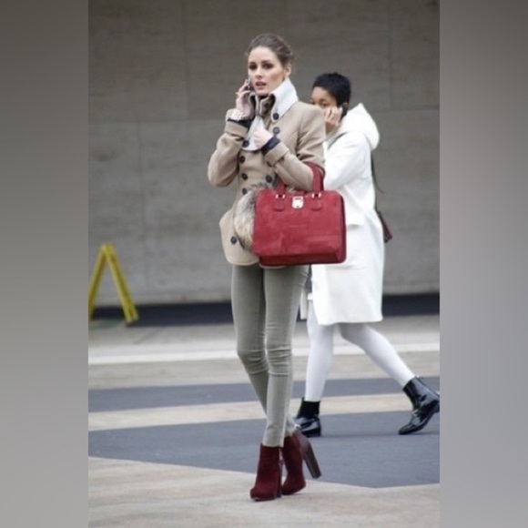 Stuart Weitzman Perfection Bootie Heeled Sock Bootie Currant Size 7.5 - Picture 2 of 11